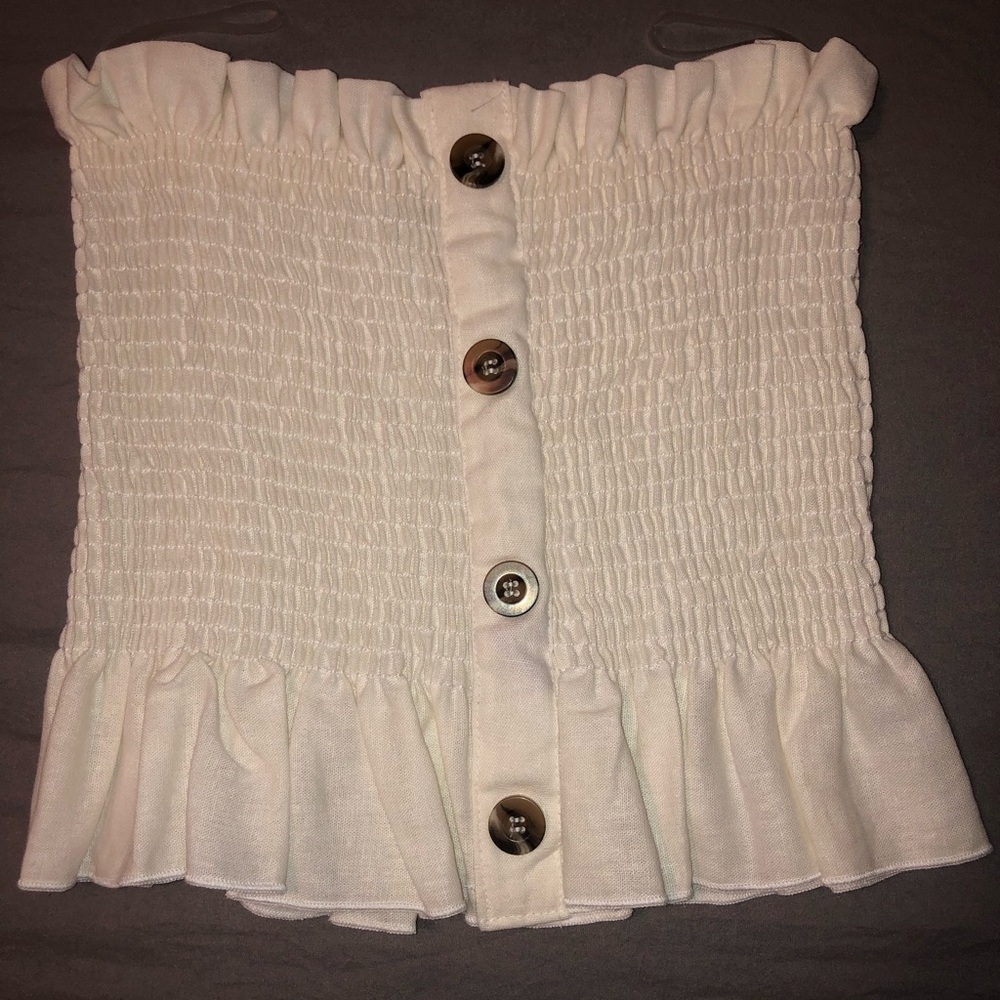 White button crop top from local boutique.